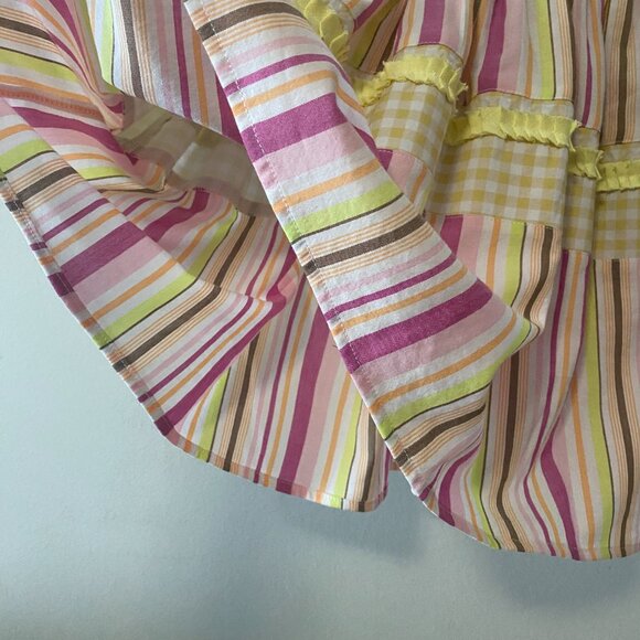 Handmade Children's Cotton Rayon Pink Yellow Gingham Tie Spaghetti Strap Dress - Picture 13 of 13